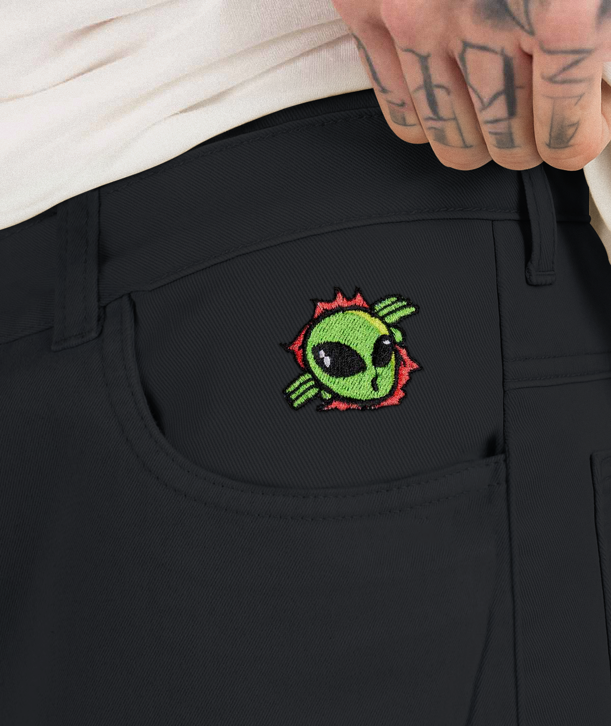 Baggy Drill Charcoal - Imagen 2